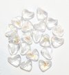20 10mm Transparent Crystal AB Triangular Nugget Beads