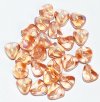 20 10mm Transparent Rosaline AB Triangular Nugget Beads