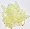 50 13mm Light Yellow Opal Flat Bicone Glass Beads