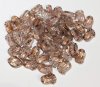 50 12mm Transparent Pink Golden Lustre Tulip Beads