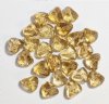 20 10mm Transparent Light Topaz Speckle Triangular Nugget Beads
