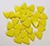 30 13mm Opaque Yellow Triangle Beads