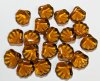 15, 14mm Transparent Topaz Flat Shell Beads