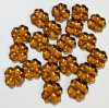 20 14mm Transparent Topaz Clover Beads