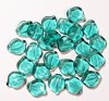 25 14mm Wide Blue Zircon Leaf Beads