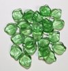 25 14mm Wide Peridot Leaf Beads