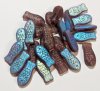 25 15mm Transparent Light Sapphire AB Fish Beads