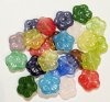 25 15mm Mix Marble Flower Beads
