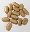 15 15x8mm Satin Caramel Flat Oval Glass Beads