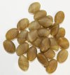 25 16x11mm Flat Oval Marble Matte Dark Golden Topaz