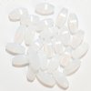 25, 16x6mm Milky White Opal Tapered Oval Beads