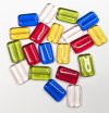 20 18mm Chiclet Glass Bead Mix Pack