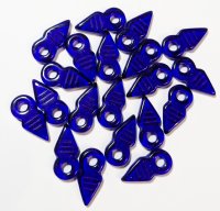 25 19mm Cobalt Talhakimt Amulet Beads