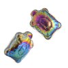 9, 19mm Medium Vitrail Glass Turtle Beads