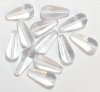 12, 20x9mm Transparent Crystal Drop Beads