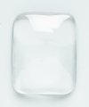 1, 24x18mm Clear Unfoiled Rectangle Glass Cabochon