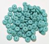 100 2x6mm Opaque Turquoise Rondelle Beads