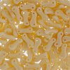 50, 3x10mm Opaque Ivory Czech Glass Link Bead