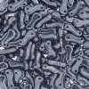 50, 3x10mm Jet Hematite Czech Glass Link Bead