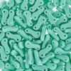 50, 3x10mm Opaque Green Turquoise Czech Glass Link Bead