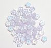 50 3x7mm Matte Transparent Alexandrite AB Flower Spacer Beads