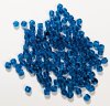 100 4mm Transparent Dark Aqua Cube Beads