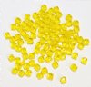 100 4mm Transparent Yellow Glass Cube Beads