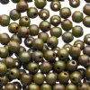 100 4mm Opaque Blue Travertine Round Glass Beads