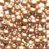100 4mm Matte Metallic Bright Gold Round Beads