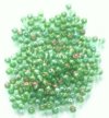 100 4mm Lustre Peridot AB Round Glass Beads