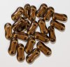 20 4x16mm Two Hole Spacer - Transparent Smoke Topaz