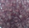 100 4x6mm Matte Transparent Light Amethyst Glass Crow Beads