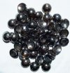 50 4x8mm Metallic Gunmetal Glass Piggy Beads