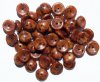 50 4x8mm Opaque Ivory Travertine Glass Piggy Beads