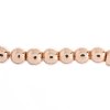 24 Inch Strand of 5mm Bright Copper Round Metalized Glass Beads