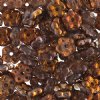 50, 5mm Crystal Sunset Half Coat Glass Forget Me Not Flower Beads
