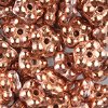 50, 5mm Metallic Rose Gold Glass Forget Me Not Flower Beads