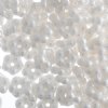 50, 5mm Pearlized White Glass Forget Me Not Flower Beads