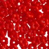 50, 5mm Opaque Red Alabaster Glass Forget Me Not Flower Beads