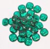 30, 5x9mm Transparent Emerald Ruffled Rondelle Beads