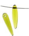 57 5x16mm Transparent Olivine Glass Thorn Beads