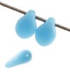 69, 5x7mm Opaque Light Blue Alabaster Pip Beads