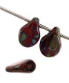 69, 5x7mm Opaque Red Travertine Pip Beads