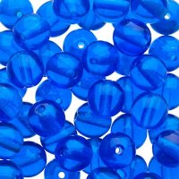 100 6mm Transparent Capri Round Glass Beads