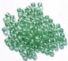 50 6mm Transparent Peridot Lustre Glass Beads