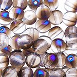 100 6mm Round Transparent Crystal Azuro Glass Beads