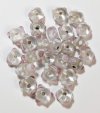 25 7mm Pink & White Bumpy Glass Beads
