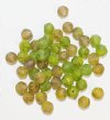 50 6mm Matte Green Marble Bumpy Nugget Round Glass Beads