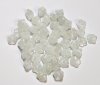 50 6mm Transparent Crystal & Ivory Button Flower Beads