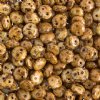 50 6mm Butter Pecaon Two Hole Glass Lentil Beads